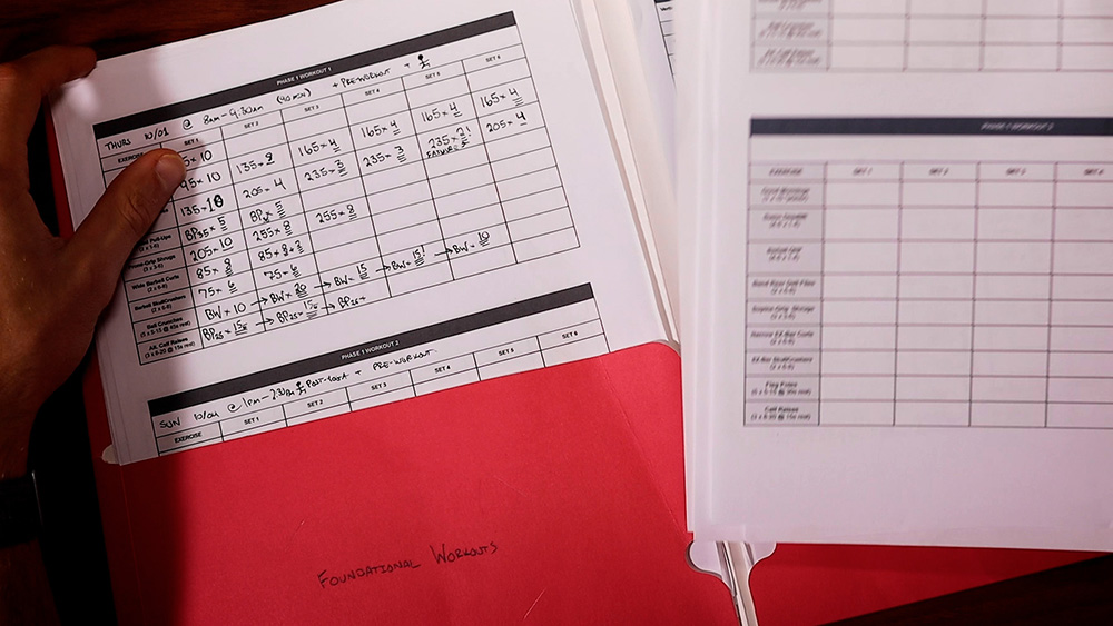 How to track your workouts using training templates - store them in a folder.